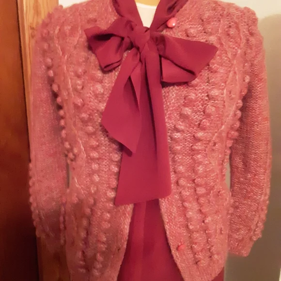 Vintage Pom Pom Cardigan Sweater - Picture 6 of 11